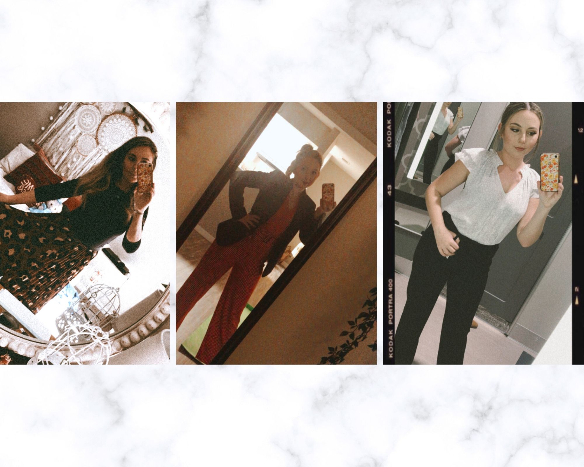 girl trying on clothes