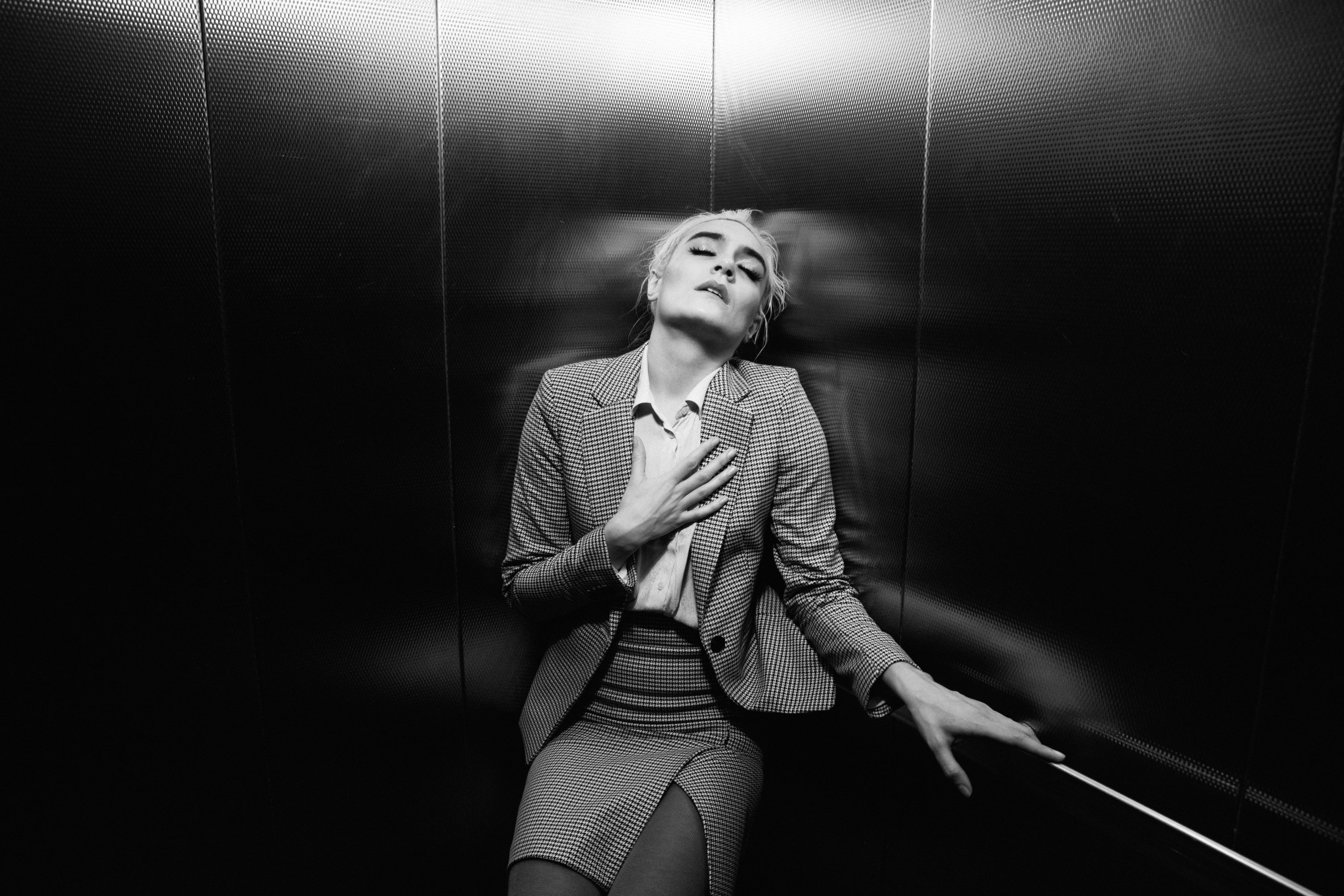 black and white photo, Christina Schneider