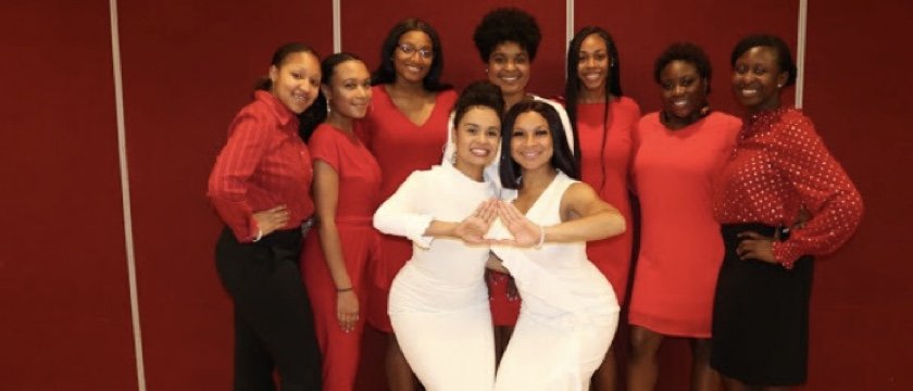 Wendyvette Edwards with her Delta Sigma Theta, Inc  sorority sisters