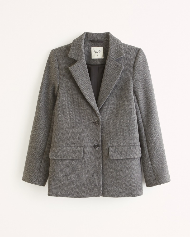 Abercrombie & Fitch Heavyweight Wool-Blend Blazer Coat