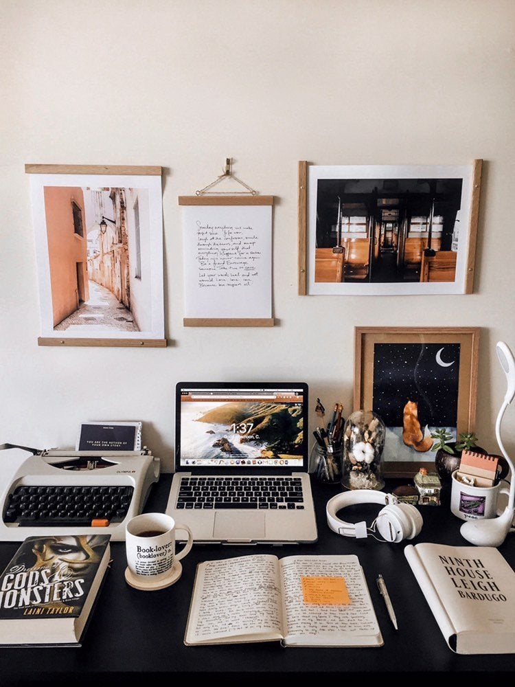 Cath\'s photo of desk with various aesthetic items