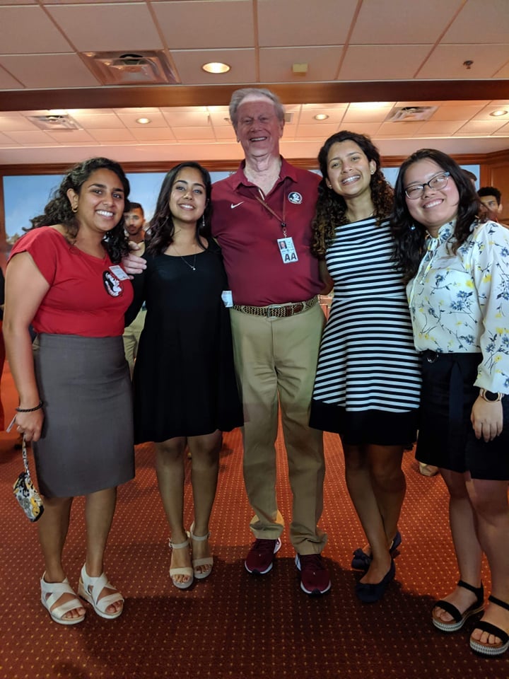 Jully and other members of AASU posing with President Thrasher