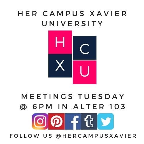 Her Campus Xavier canva
