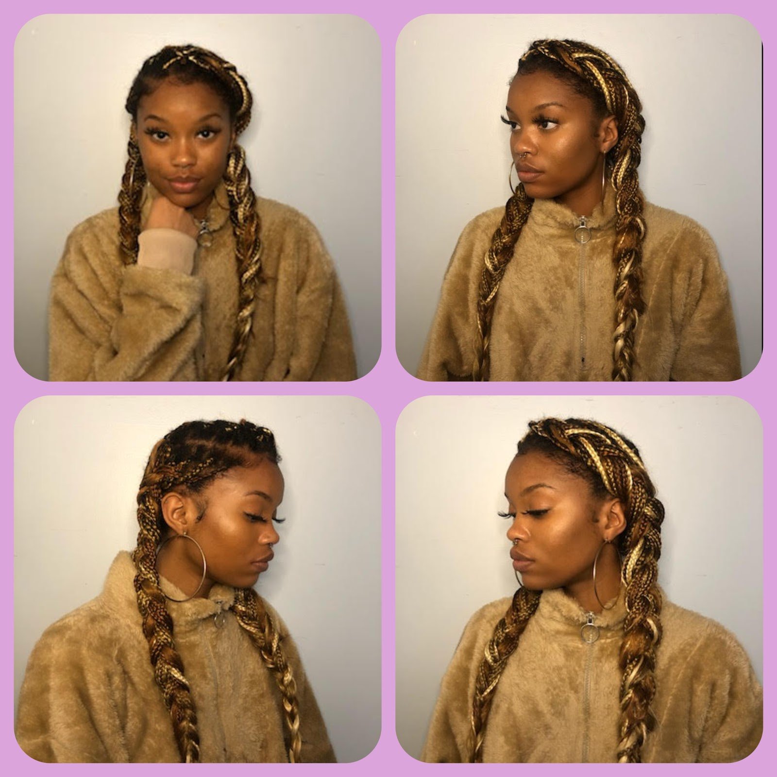 Girl styling her hair