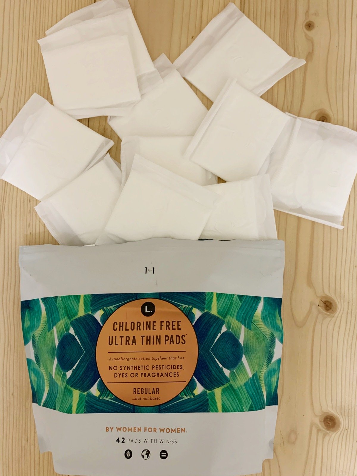 natural pads and their package