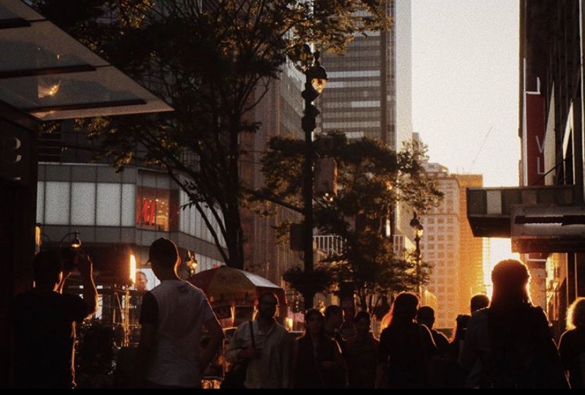 Summer\'s New York sunset photo