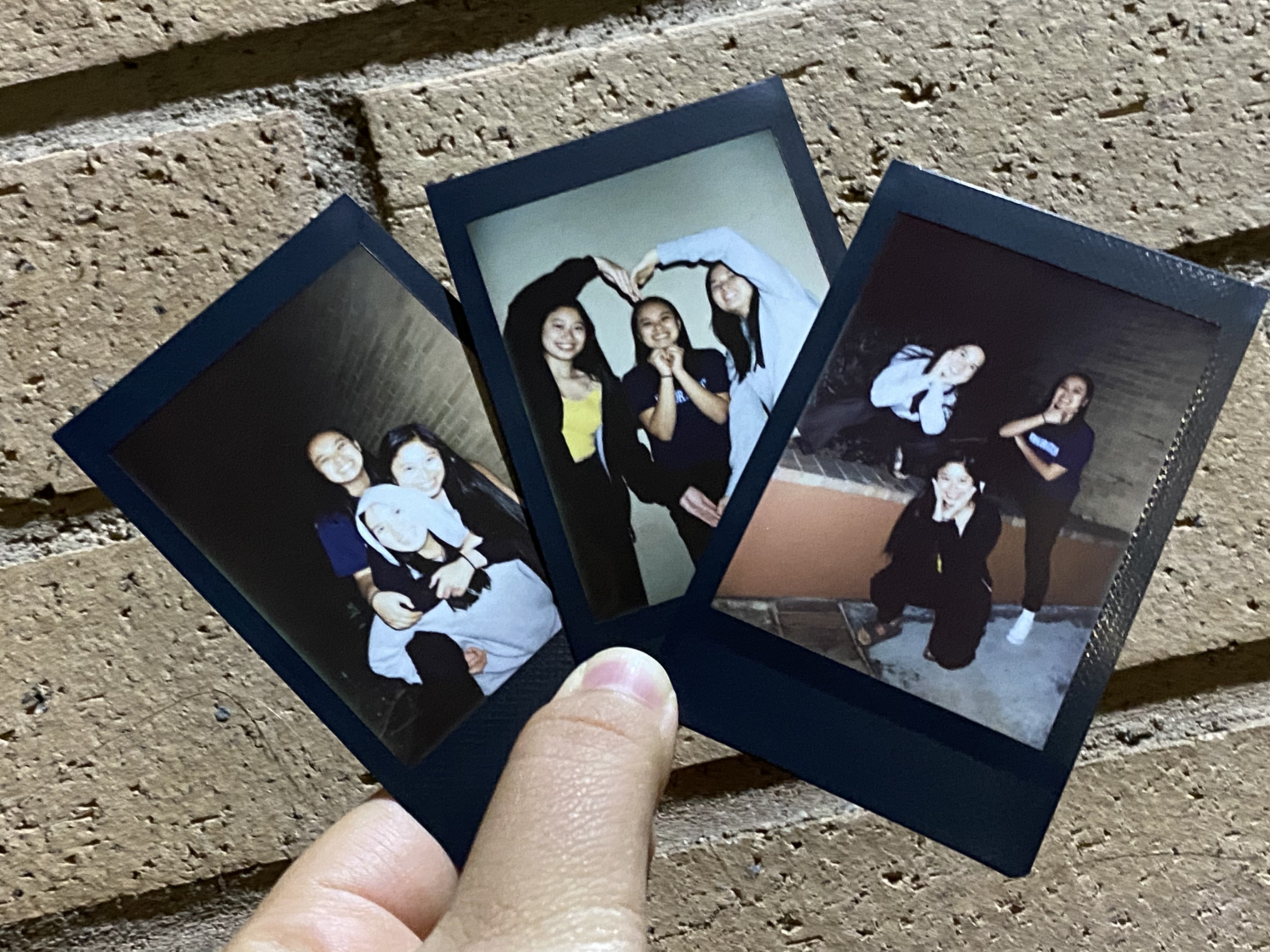 polaroids with friends