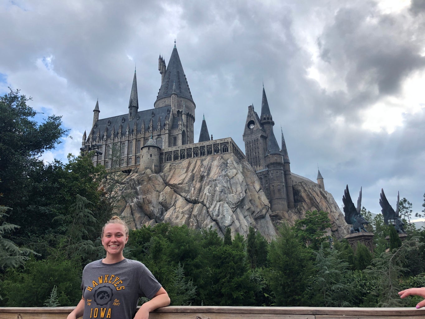 me in front of the hogwarts castle