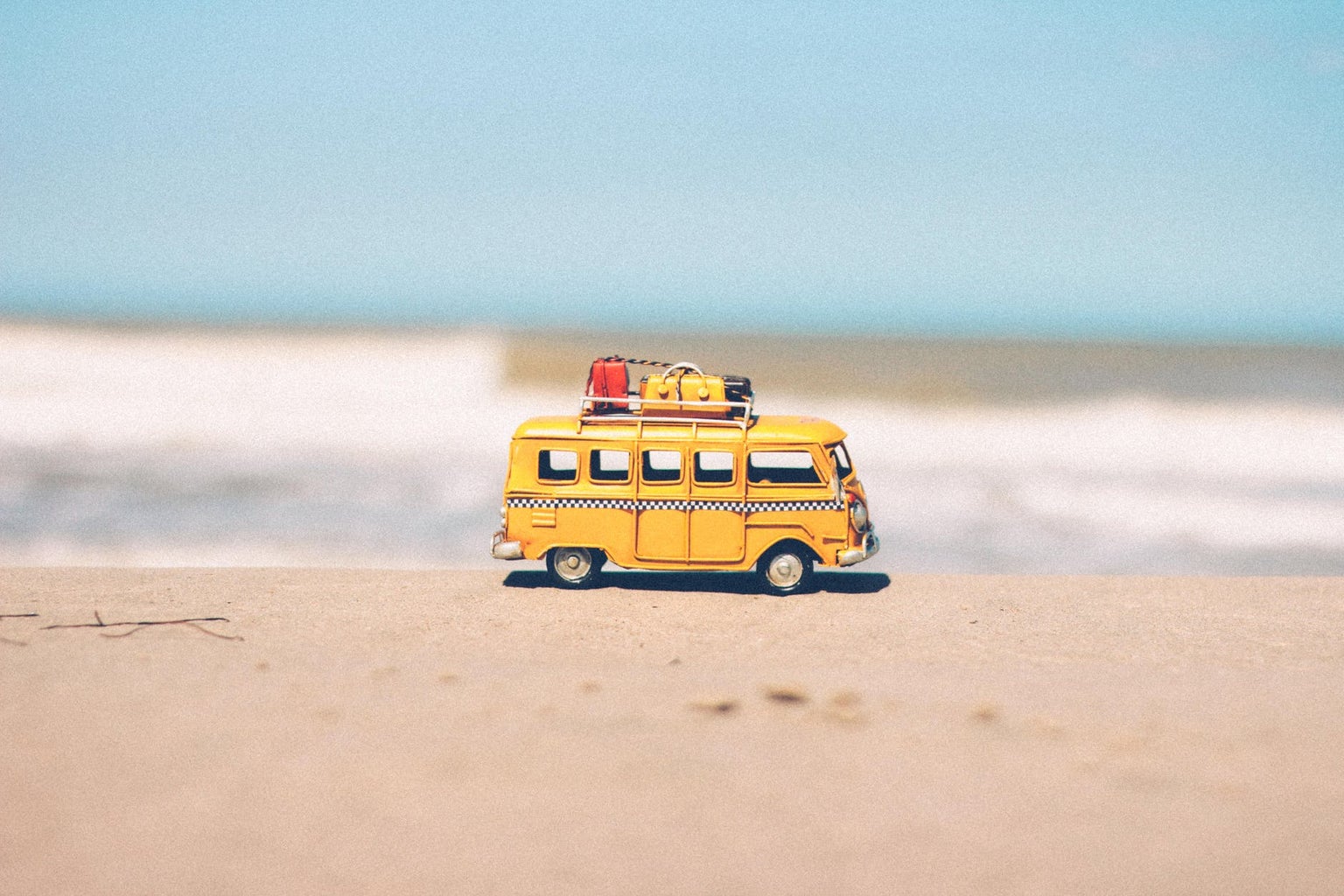 bus on the beach