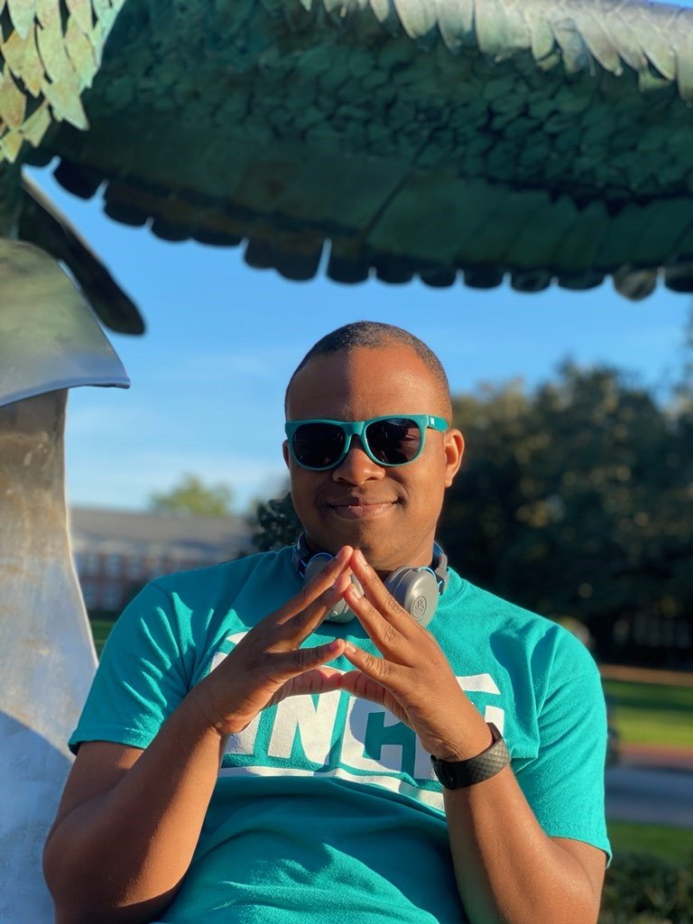 Darius Melton on campus