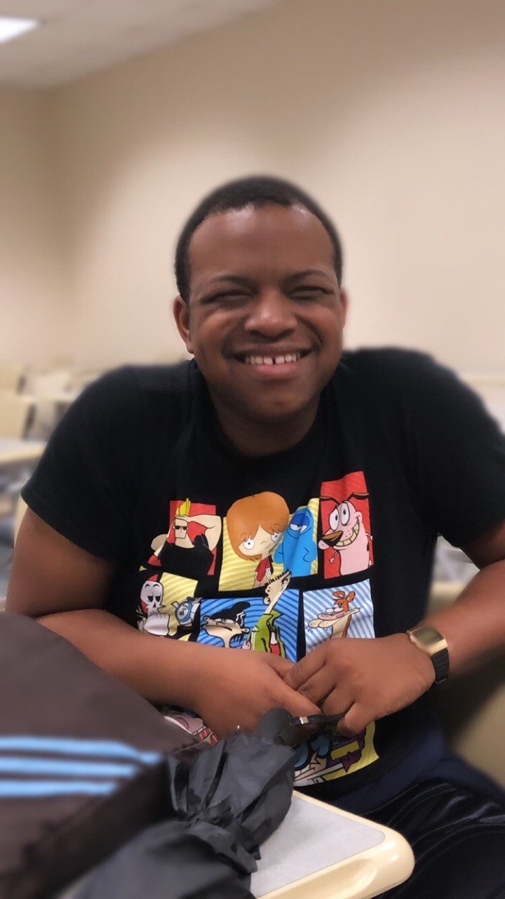 Darius Melton in class