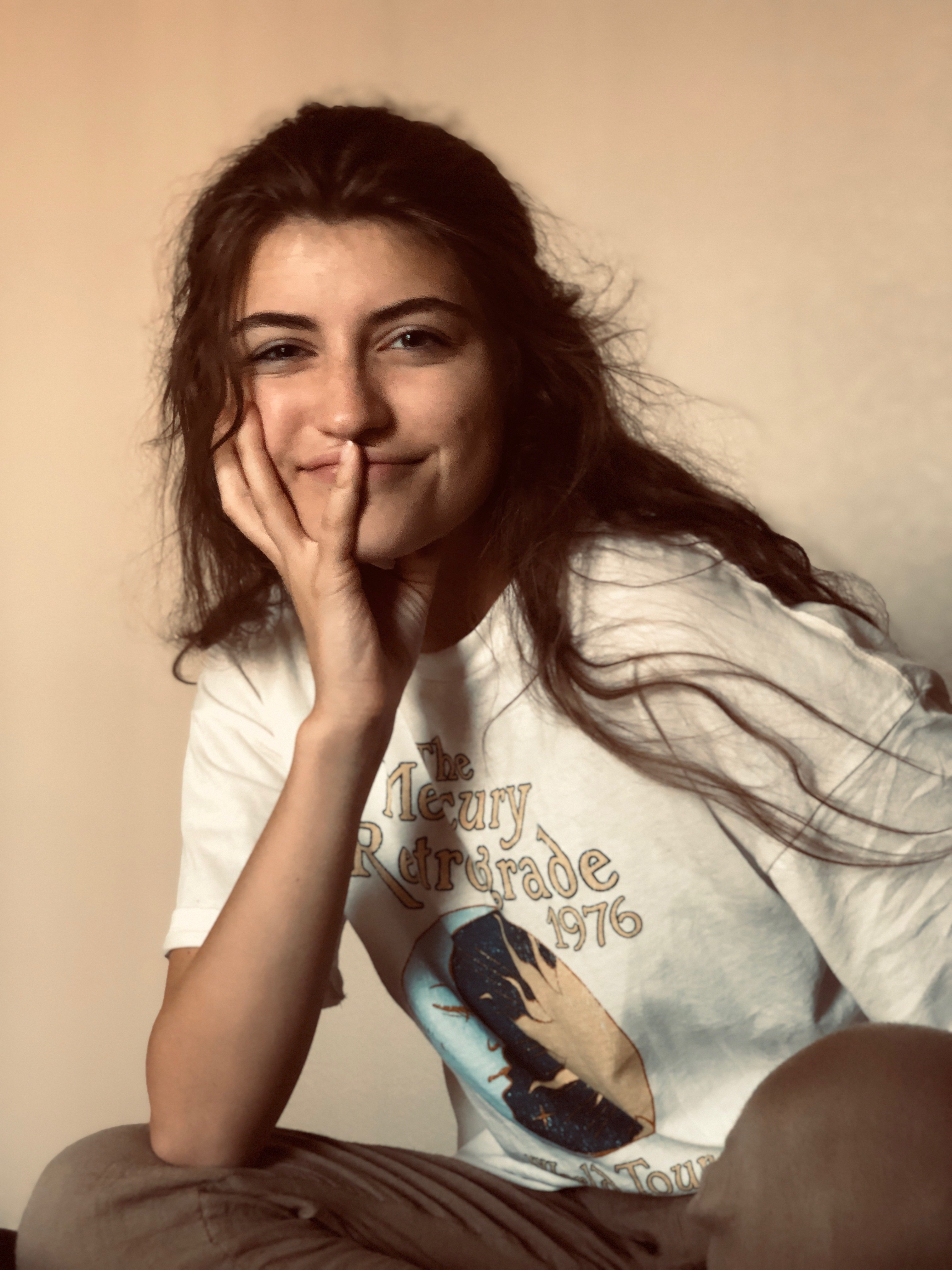 woman with face in hands