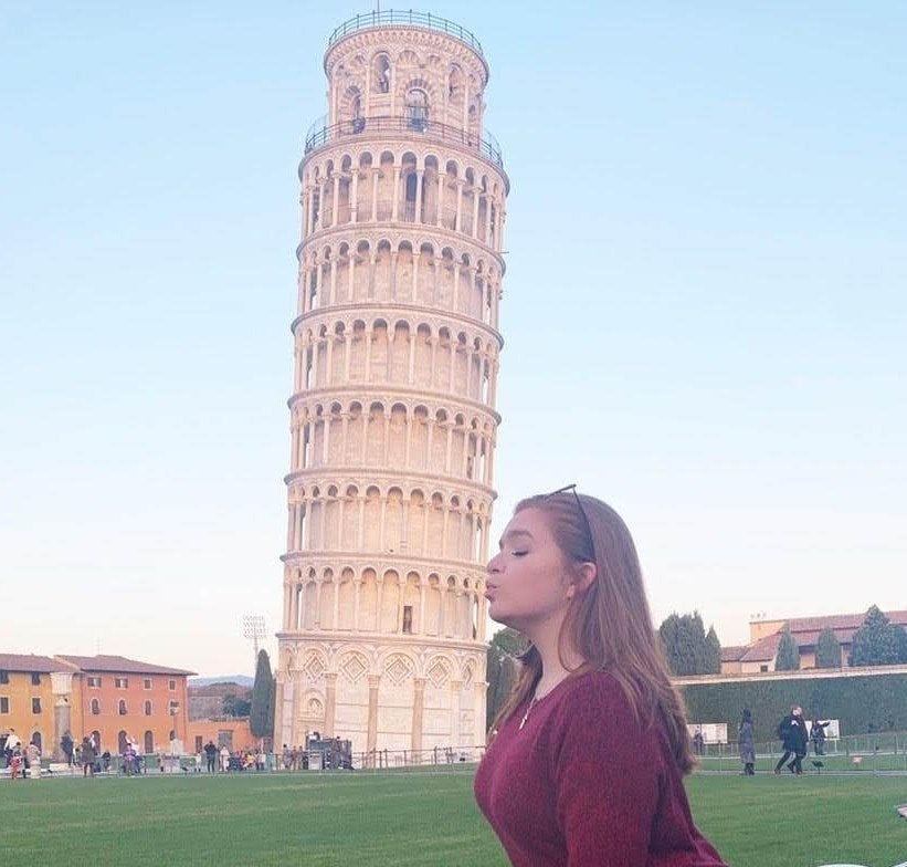 cristina leaning tower of pisa
