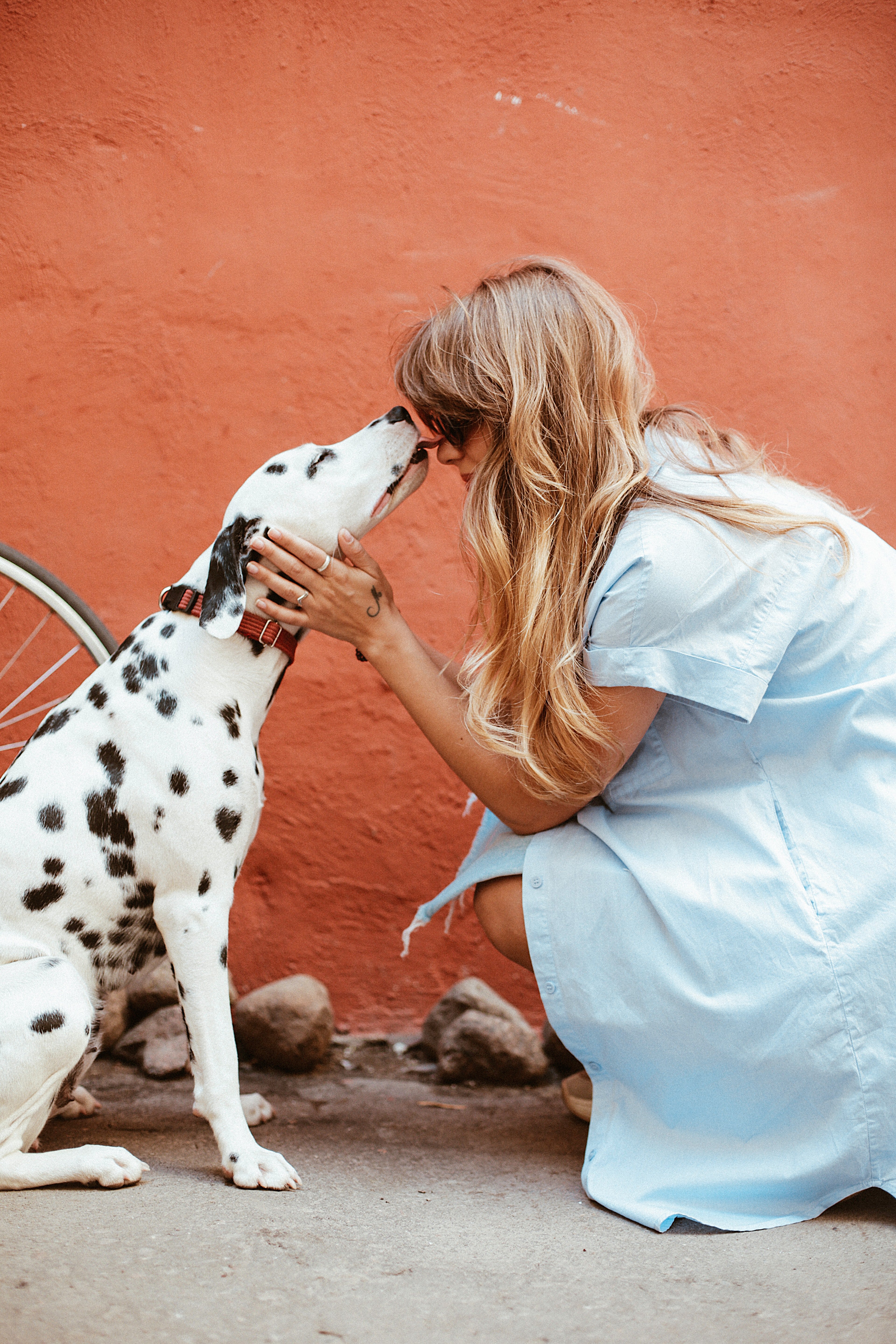 woman with emotional support animal
