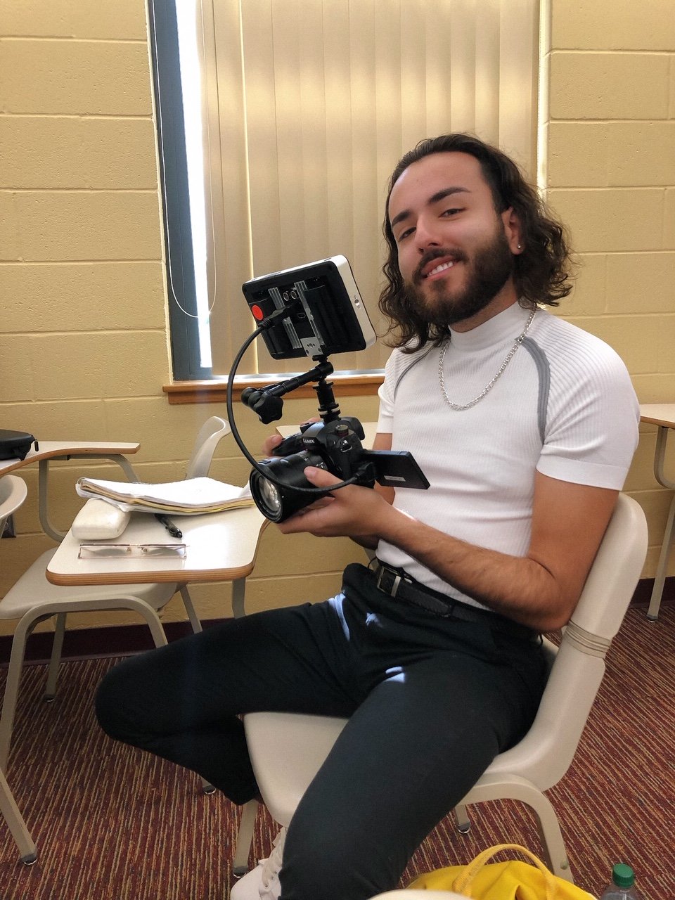 Adrian with a camera