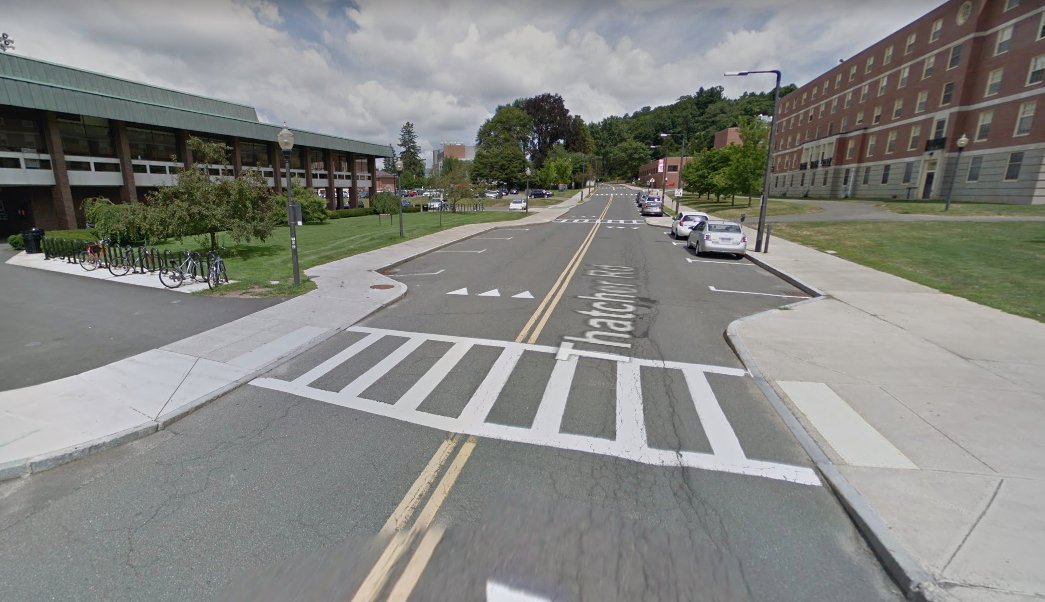 Crosswalk on Thatcher Way, October 2018