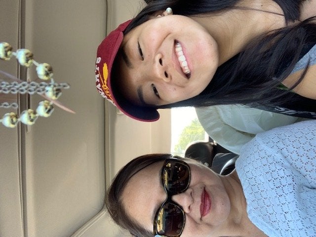 My mom and I on the way to FSU
