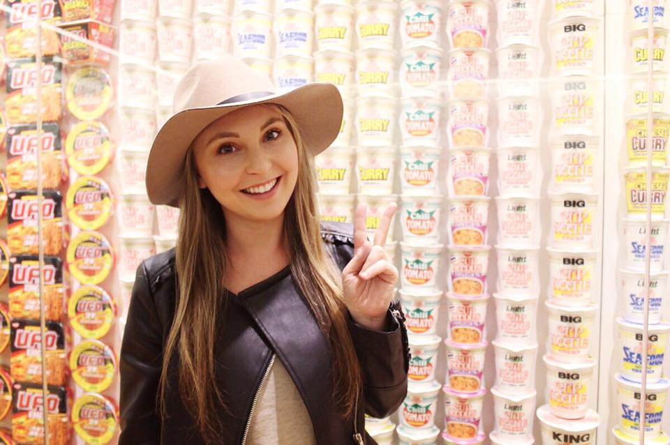 girl at cup noodle museum