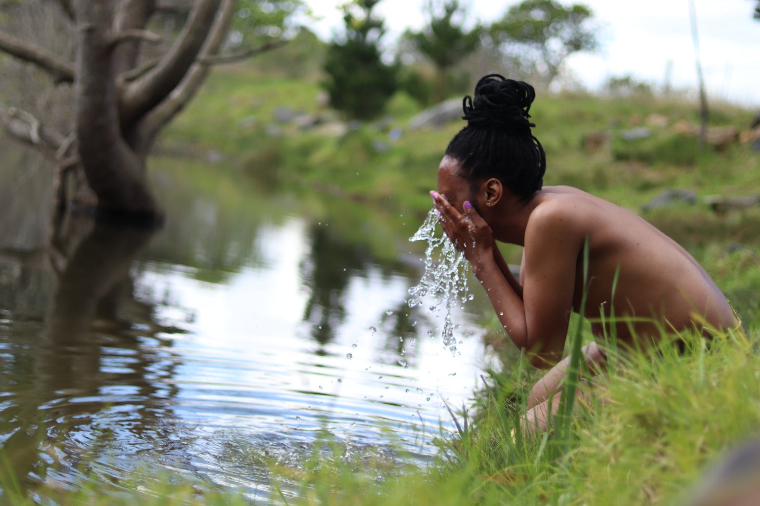 A Xhosa man performing a cleansing ritual.