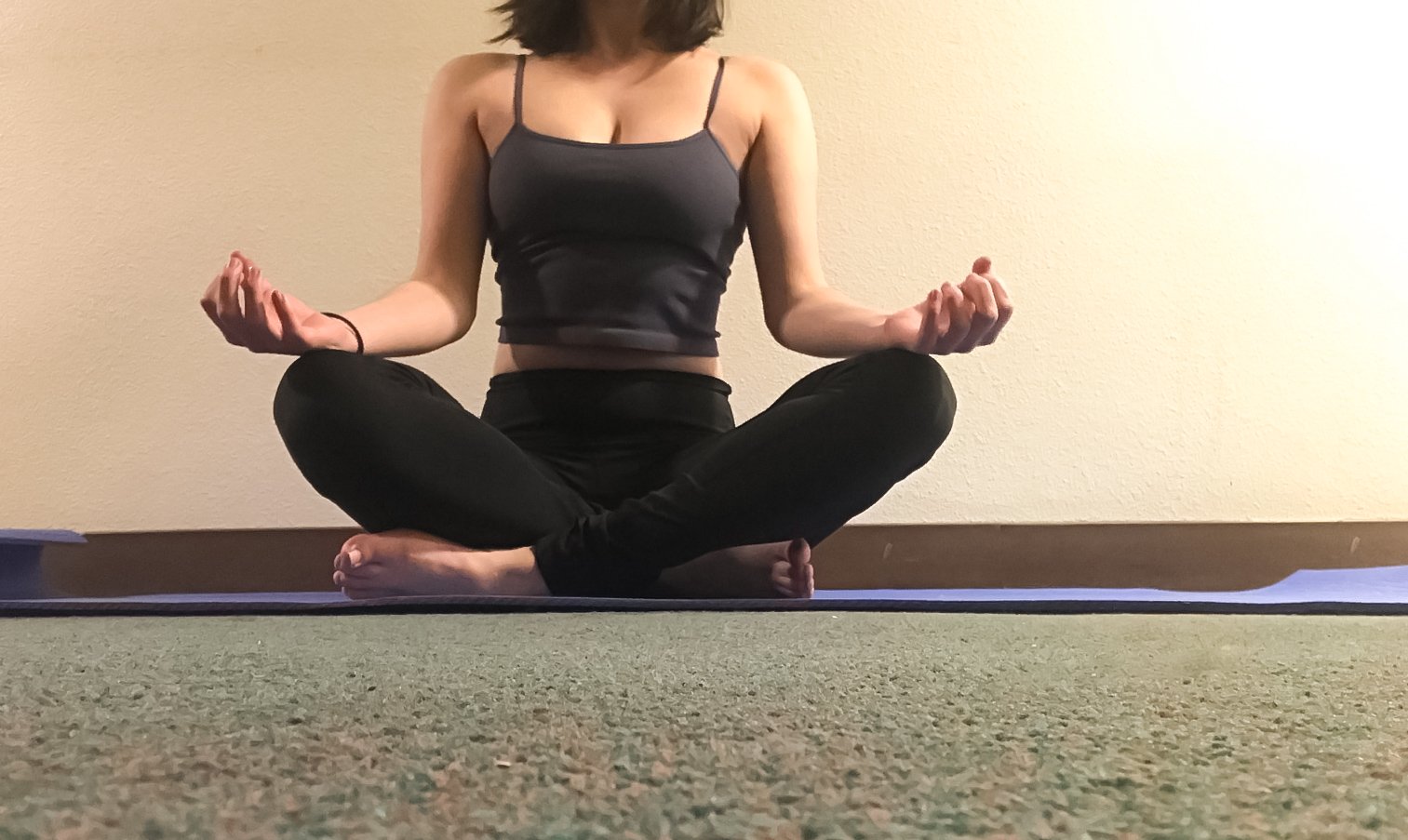 woman doing yoga