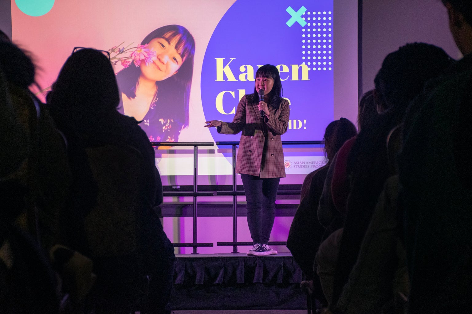 karen chee performing stand-up