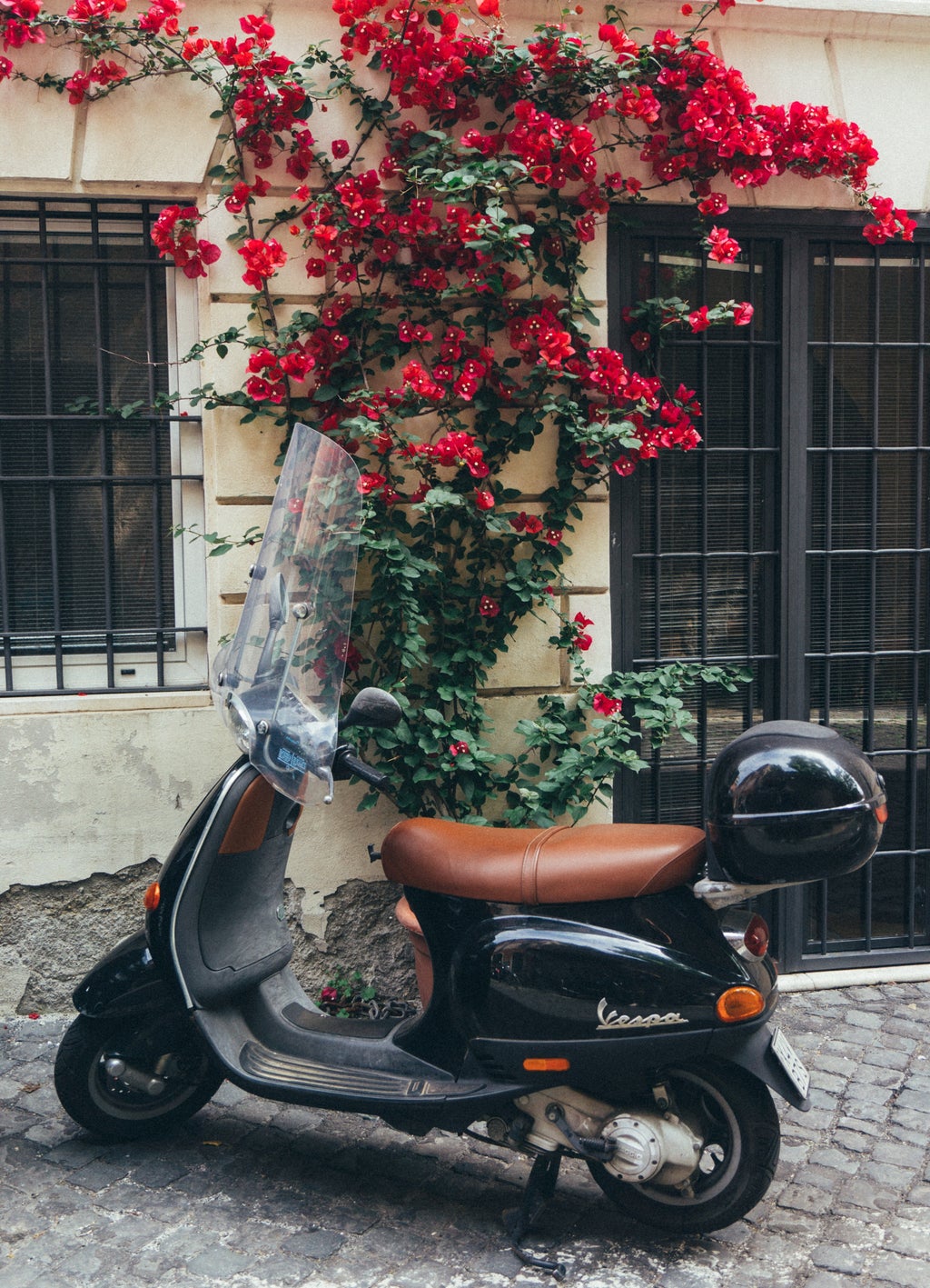 scooter with cute flowers
