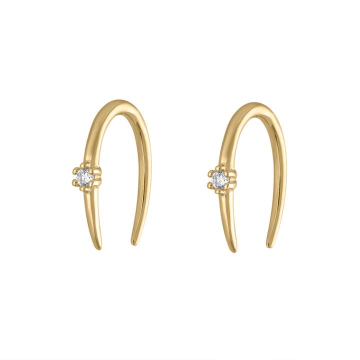 SHOOTING STAR OPEN HOOP EARRINGS