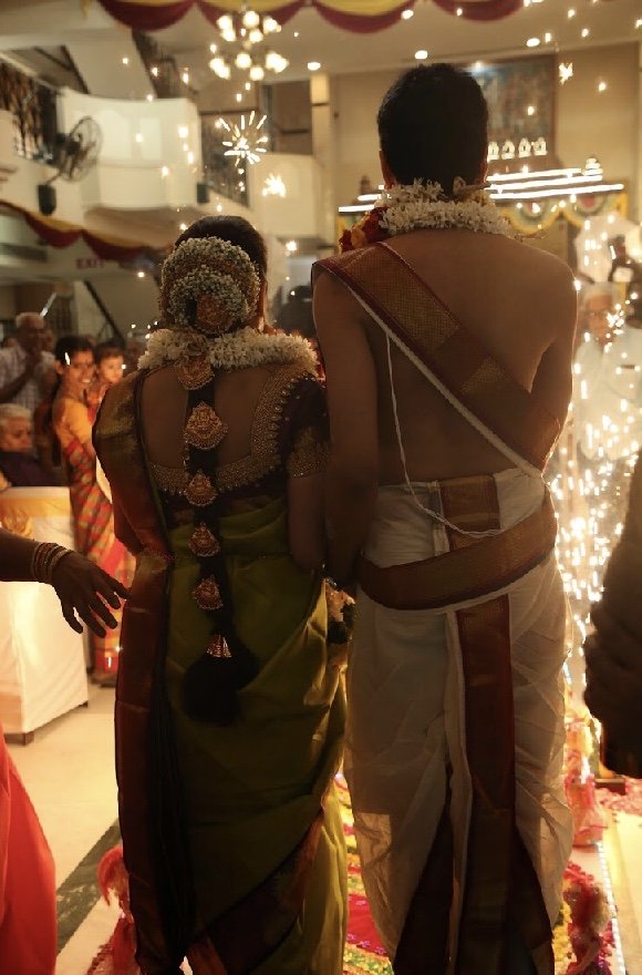 Sudha and Rohit among the sparklers
