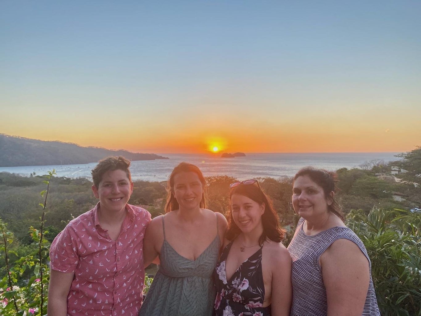 4 women in a sunset