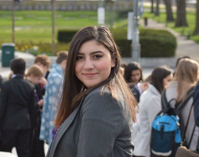 Girl posing for photo