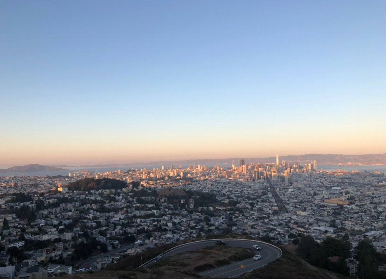 San Francisco city from Twin Peaks