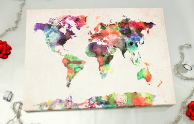 Urban Watercolor World Map Canvas Print by Michael Tompsettjpg?width=398&height=256&fit=crop&auto=webp