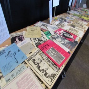 leaflets and posters from women\'s liberation exhibit