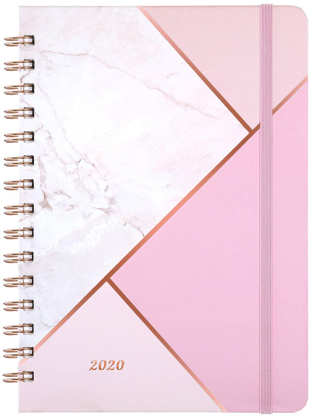 Pink marble 2020-2021 Planner Academic Weekly & Monthly Planner with Tabs