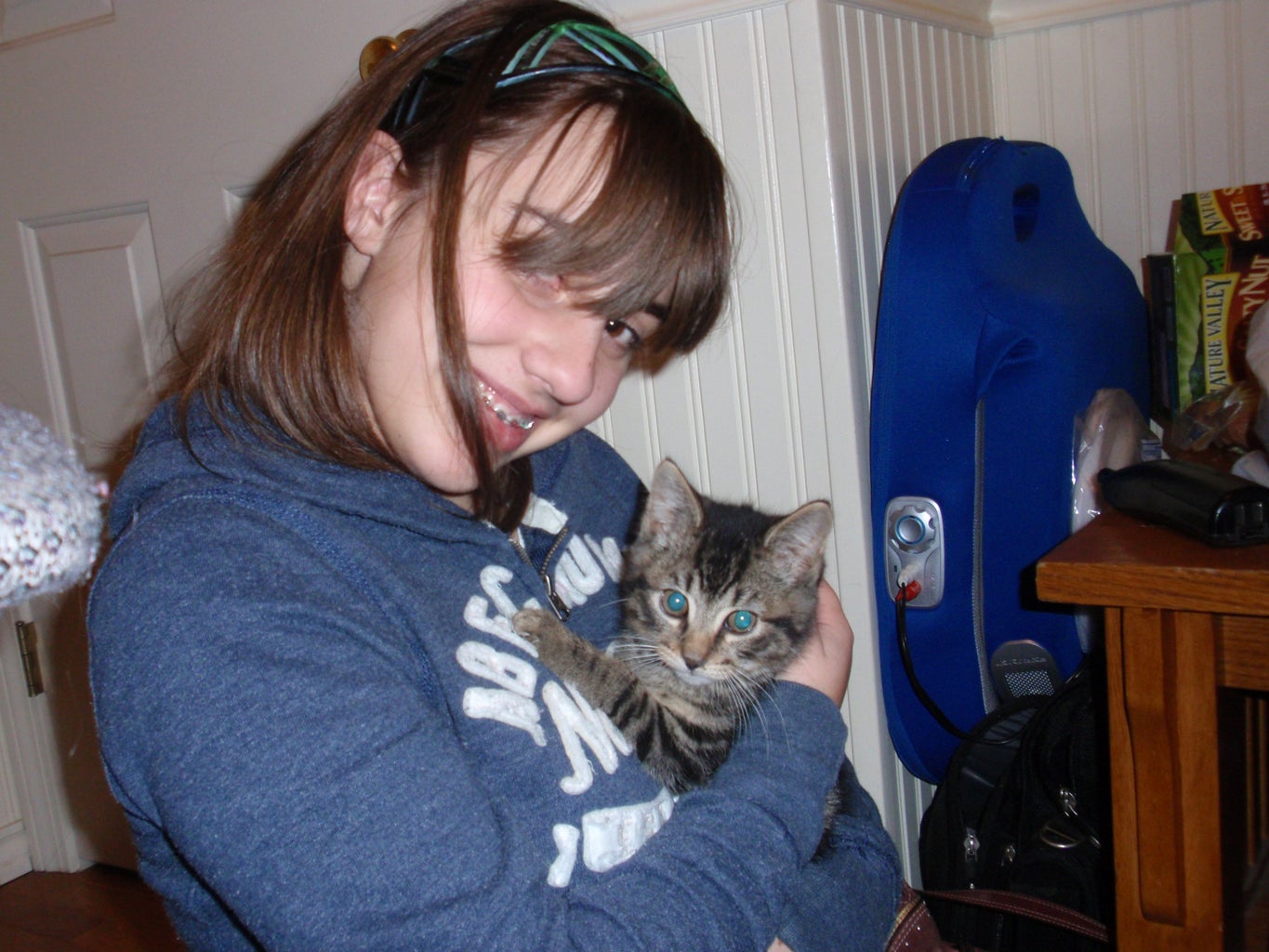 my cat Jay Jay and me the day we brought him home