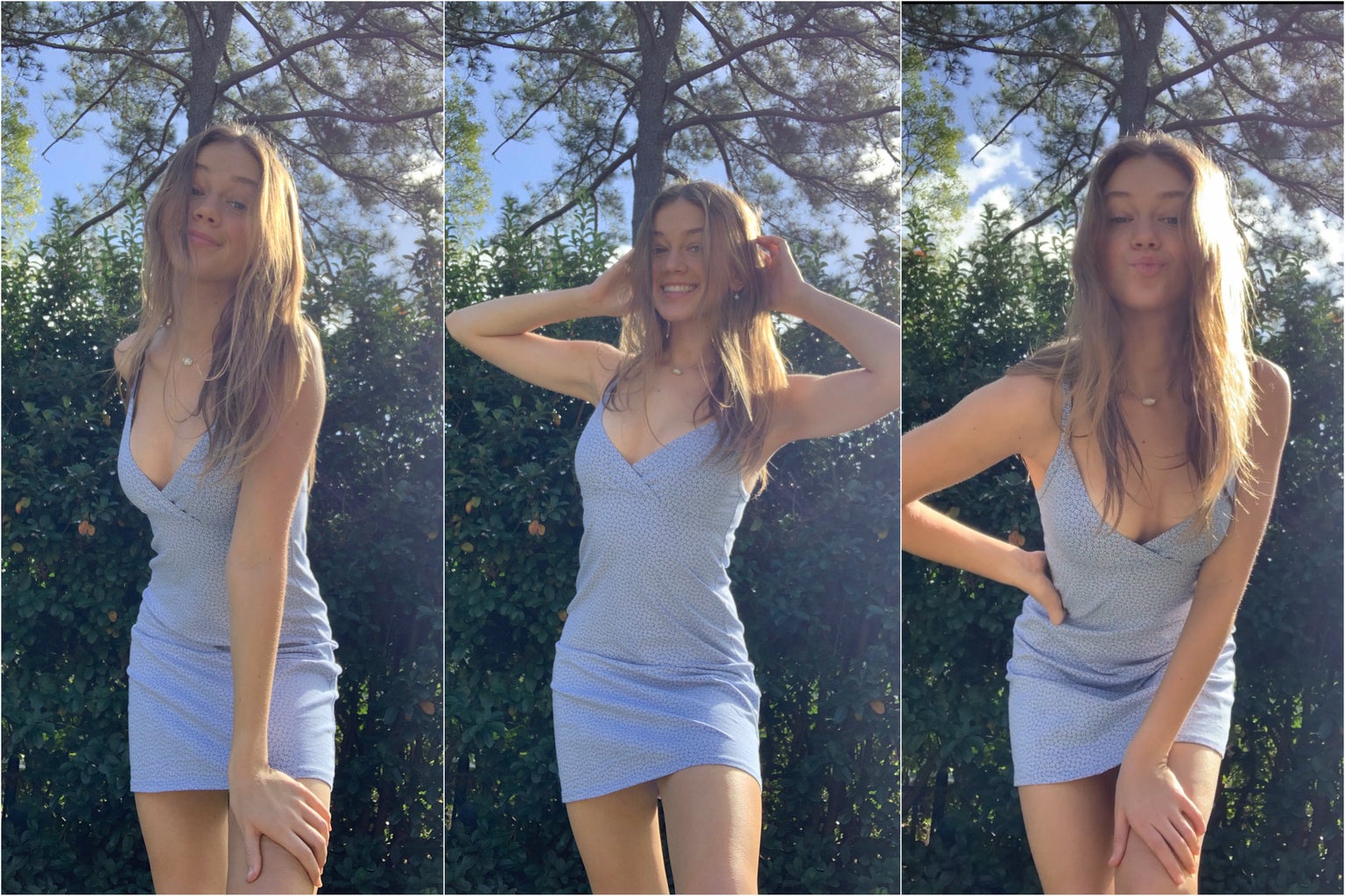 three pictures of me unedited