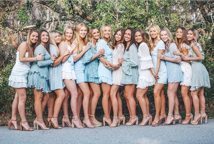 The executive board of alpha chi omega at FSU. This picture is important to the profile piece.