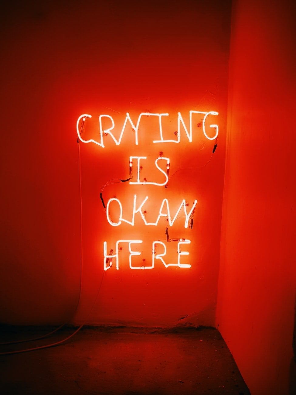 Crying is Ok Neon Sign