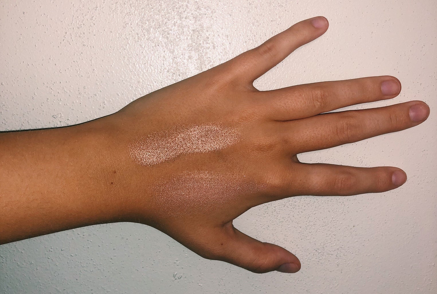swatches of beauty products