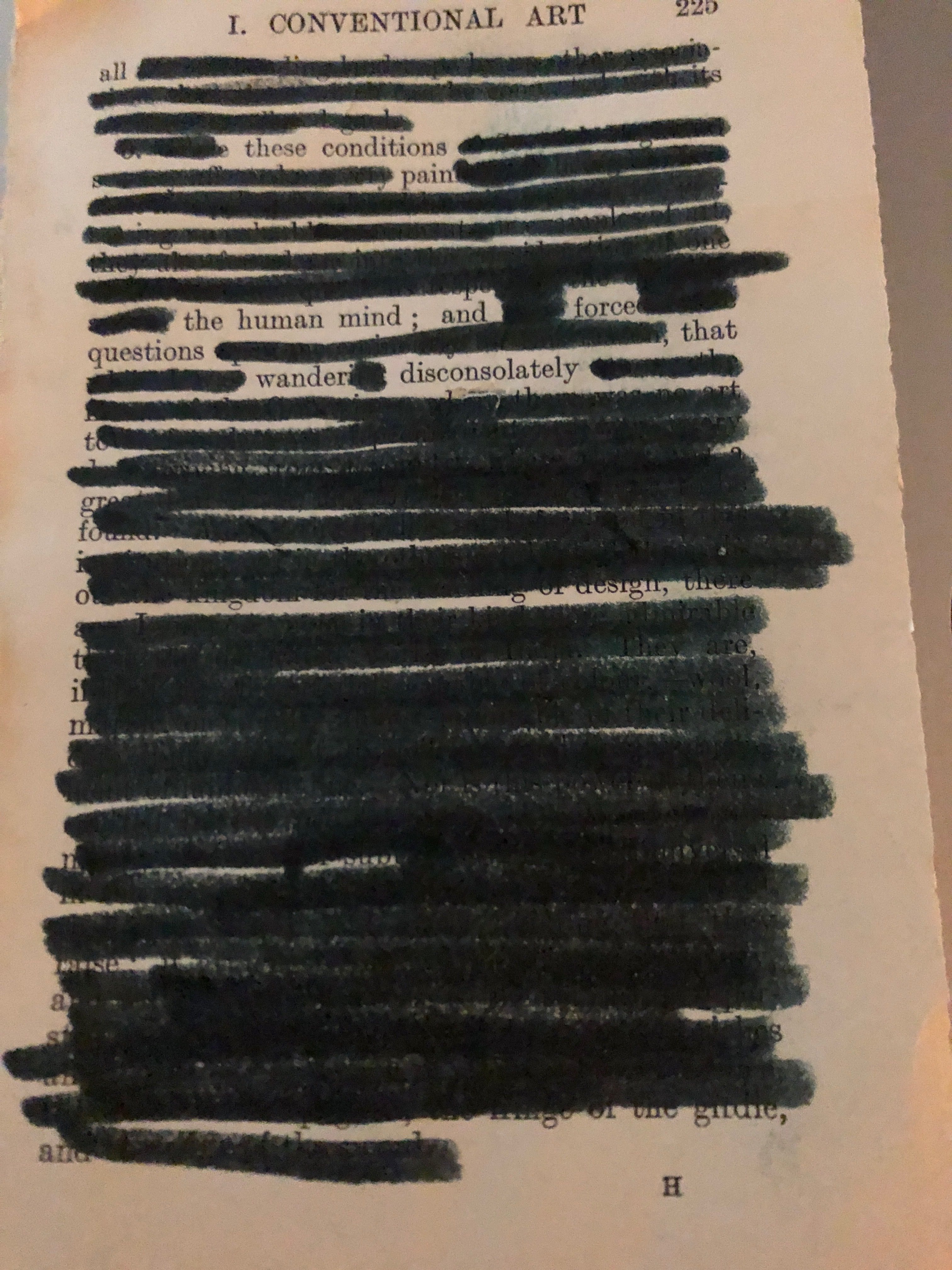 Conventional art poem