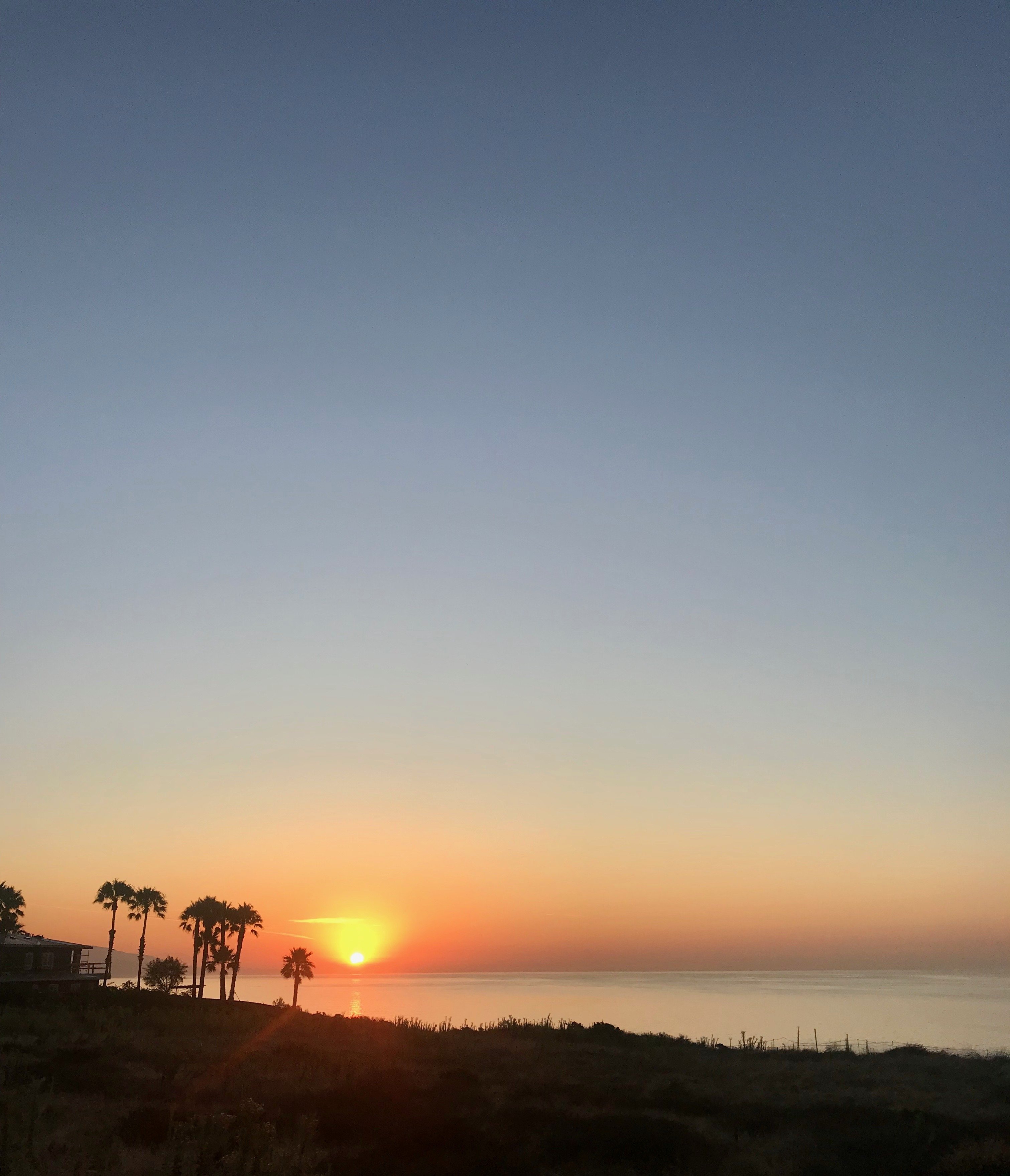 A picture of the sunset in San Diego