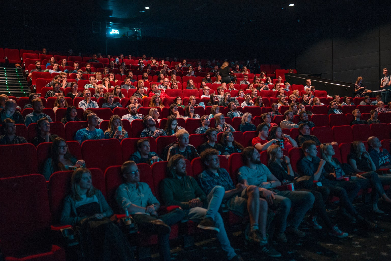 Movie theatre with people