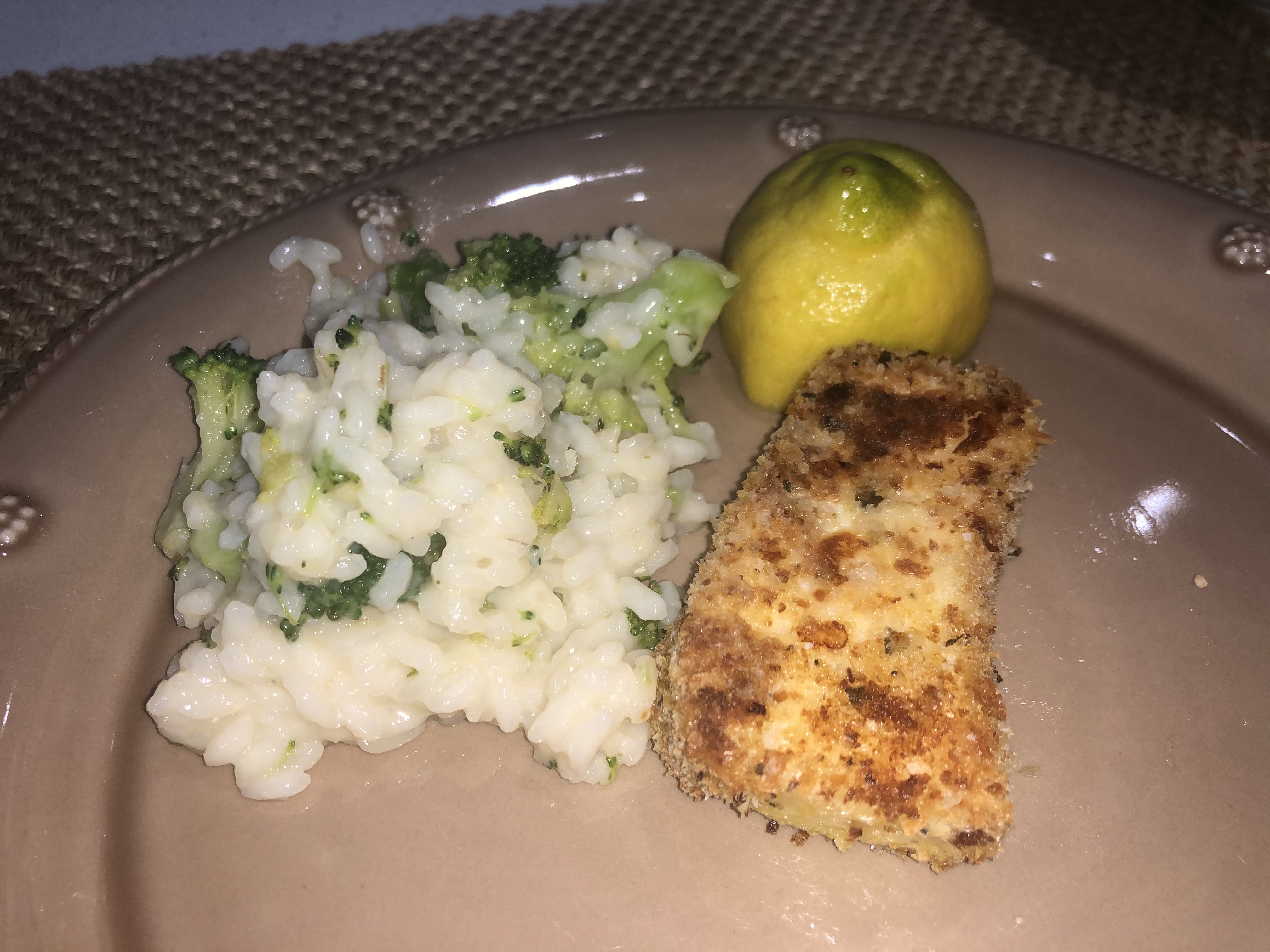 mahi mahi and risotto