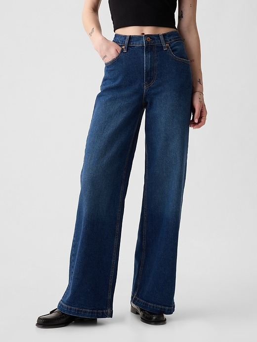 Gap High Rise Stride Wide-Leg Jeans
