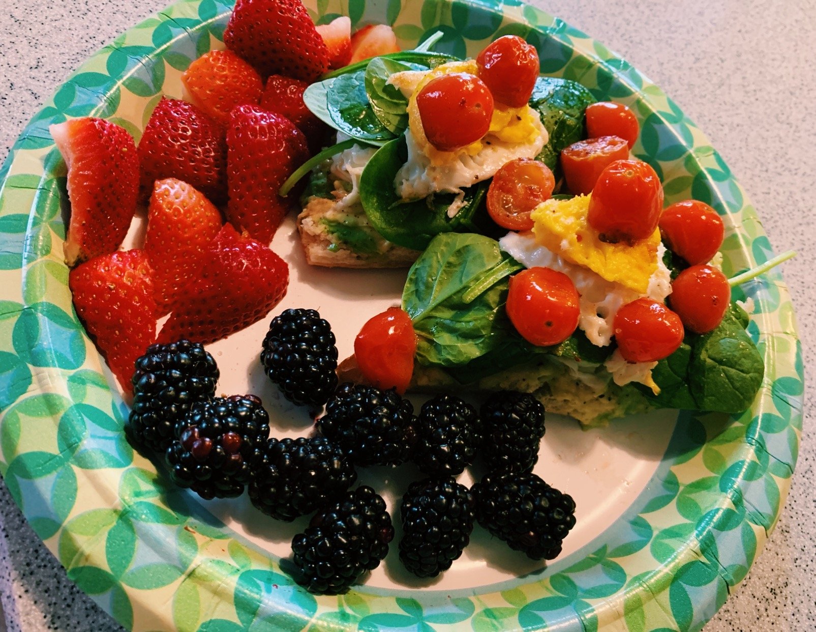 A plate of breakfast food for a Rutgers article.