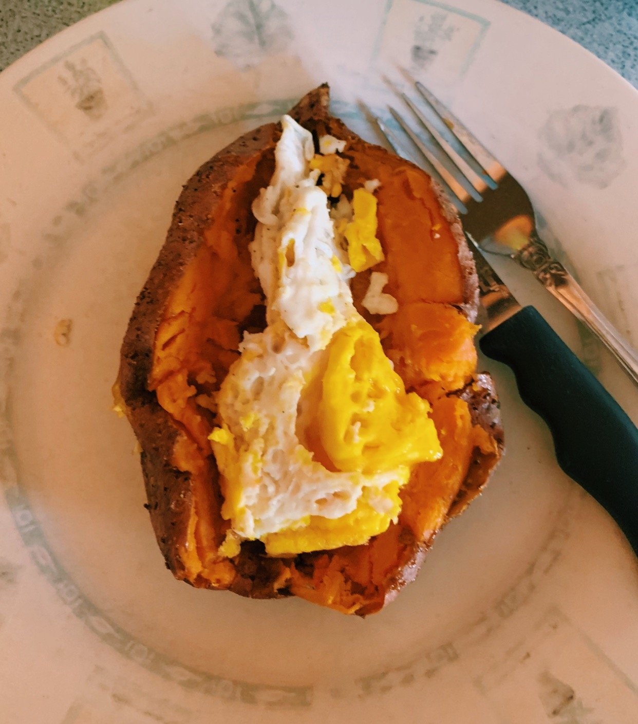 A plate of dinner food for a Rutgers article.