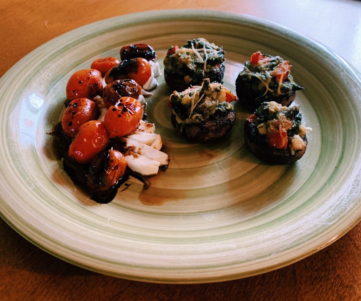 A plate of dinner food for a Rutgers article.