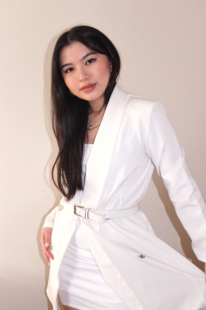 white monochrome outfit