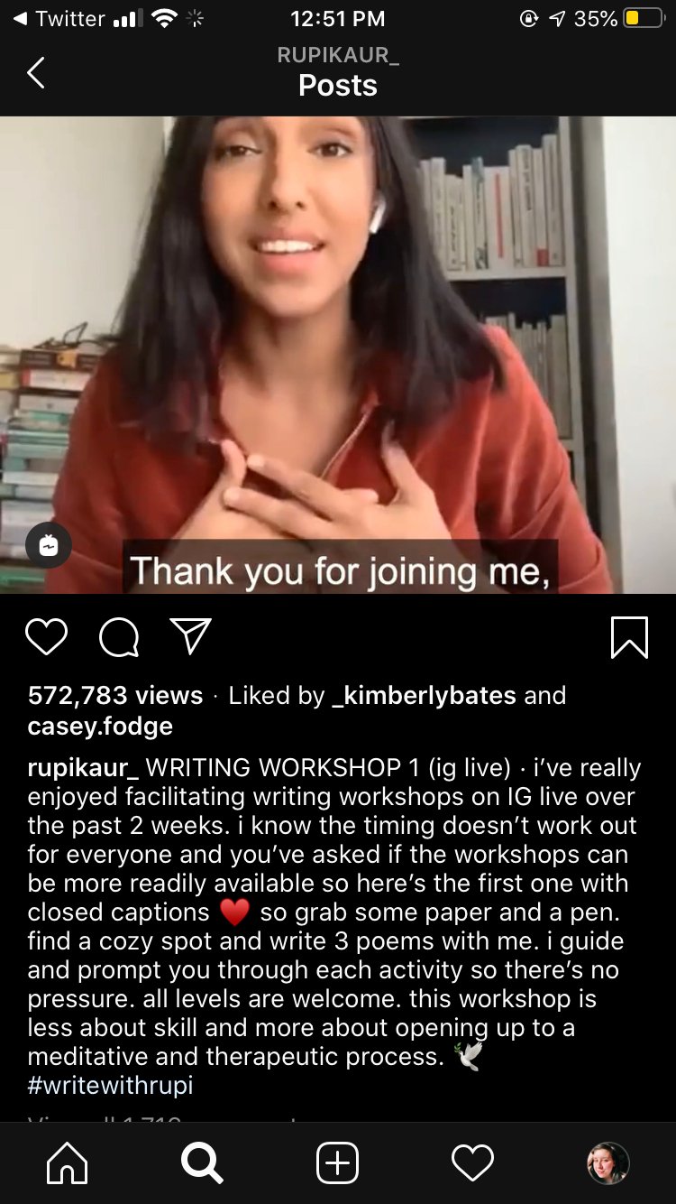 Rupi Kaur\'s poetry workshop