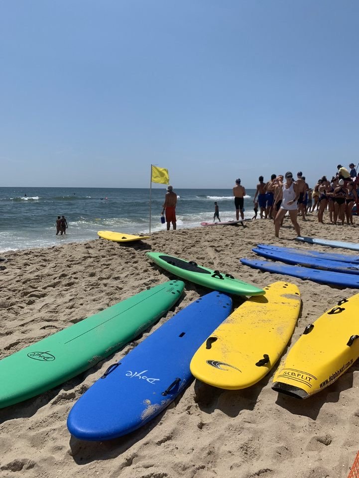 surfboards on the beach